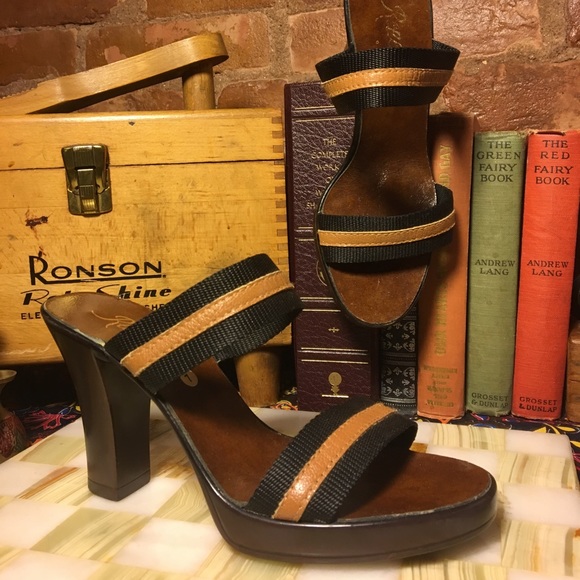 Vintage Renetti Double strap Slide Sandals size 7 - Picture 2 of 8